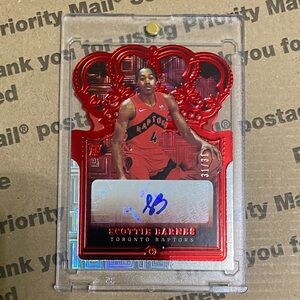 2021 panini Crown Royale Basketball Scottie Barnes Rc Auto /31!!!